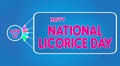 Happy National Licorice Day, April 12. Calendar of April Retro Text Effect, Vector design