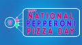 Happy National Pepperoni Pizza Day, September 20. Calendar of September Text Effect, Vector design