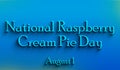 Happy National Raspberry Cream Pie Day, august 01, Empty space for text, Copy space right Text Effect Royalty Free Stock Photo