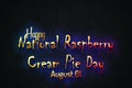 Happy National Raspberry Cream Pie Day, august 01, Empty space for text, Copy space right Text Effect Royalty Free Stock Photo