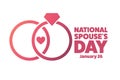 Happy National Spouses Day. January 26. Holiday concept. Template for background, banner, card, poster with text