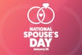 Happy National Spouses Day. January 26. Holiday concept. Template for background, banner, card, poster with text