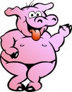 Happy Naughty Dancing Pink Pig