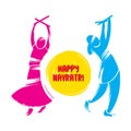 Happy navrati festival celebration greeting