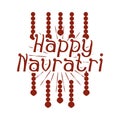 Happy navratri celebration, cultural decoration indian silhouette style icon