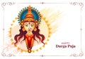 Happy navratri celebration on durga puja beautiful face card background Royalty Free Stock Photo