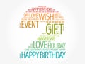 Happy 2nd birthday word cloud Royalty Free Stock Photo