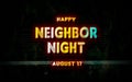 Happy Neighbor Night, holidays month of august , Empty space for text, vector design