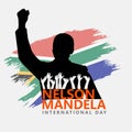 happy Nelson Mandela International Day 18th July Vector illustration design