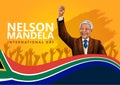 happy Nelson Mandela International Day 18th July Vector illustration design