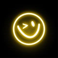 Happy neon face