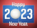 Happy new 2023 table tennis Royalty Free Stock Photo