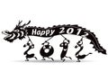 Happy new year 2012, dragon year Royalty Free Stock Photo