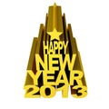 Happy new year 2012 gold Royalty Free Stock Photo