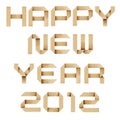 Happy new year 2012 Recycled Paper Craft