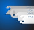 Happy New Year 2013 blue vector card Royalty Free Stock Photo