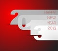 Happy New Year 2013 vector card Royalty Free Stock Photo