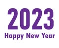 Happy New Year 2023 Abstract Holiday Vector Illustration Design Purple