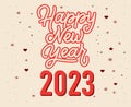 Happy New Year 2023 Abstract Holiday Vector Illustration Design Red