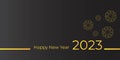 2023 Happy New Year Abstract Color gold design template