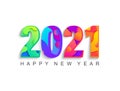 Happy 2021 new year abstract greeting card.