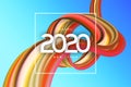 Happy New Year 2020 Art Background Royalty Free Stock Photo