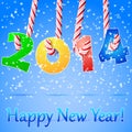 2014 Happy New Year background. Royalty Free Stock Photo