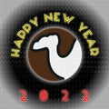 Happy New year background black and white multi color designed new creation .