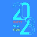 Happy 2023 New Year background. Calendar cover template. Vector illustration