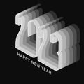 2023 Happy New Year background. Calendar design Cover. Vector illustration