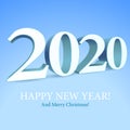 2020 Happy New Year Background, Card, Banner, Flyer Or Marry Christmas Themed Invitations.