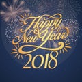 Happy New Year 2018 background card design