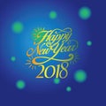 Happy New Year 2018 background card design