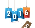 Happy new year 2016 background card .Vector/illustration. Royalty Free Stock Photo