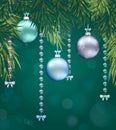 Happy new year background with Christmas bauble Royalty Free Stock Photo