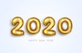 Happy New Year 2020 background design with elements. EPS10 vector illustration