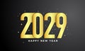 2029 Happy New Year Background Design