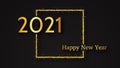 2021 Happy New Year gold background Royalty Free Stock Photo
