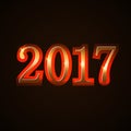 Happy New Year background gold 2017 Royalty Free Stock Photo