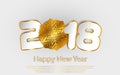 Vector Happy New Year 2017 background with paper cuttings