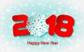 Vector Happy New Year 2017 background with paper cuttings