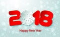 Vector Happy New Year 2017 background with paper cuttings