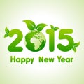 Happy New Year 2015 background with save the world concept Royalty Free Stock Photo