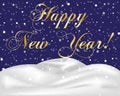 Happy new year background snowflake winter design Royalty Free Stock Photo