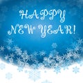 Happy new year background snowflake winter design season december snow celebration ornament vector illustration. Royalty Free Stock Photo