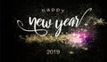 Happy New Year 2019 background with sparklers Royalty Free Stock Photo