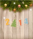 2014 Happy New Year background. Royalty Free Stock Photo