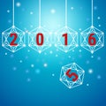 Happy new year 2016 background. Royalty Free Stock Photo