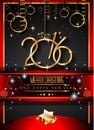 2016 Happy New Year Background for your Christmas invitations