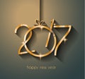 2017 Happy New Year Background for your Flyers and Greetings Card. Royalty Free Stock Photo